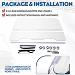 For Kawasaki Mule 3000 05-13/3010 03-09 Clear Folding Windshield W/hardware. Fixed Price $151.99.