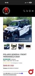 2016+ Polaris General Windshield With Wiper Assembly. Fixed Price $400.00.