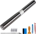 Free Tool Kit 5D High Gloss Carbon Fiber Vinyl Tap For Black Out Chrome Delete W. Fixed Price $24.99.
