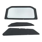 Lablt Full Glass Windshield Black W/o Wiper For Can-am Maverick X3 2017-UP. Fixed Price $166.34.