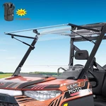 Kemimoto 2-IN-1 Front Flip Windshield For Polaris Ranger Xp 900/ 1000 Crew 14-26. Fixed Price $234.75.