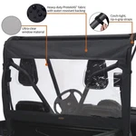 Quadgear Utv Rear Window For Polaris Ranger 800 2002-2008 Black 78657. Fixed Price $66.32.