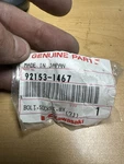 New Kawasaki Oem Socket Bolt 8X30 Part# 92153-1467 Genuine Japan. Fixed Price $8.35.