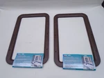 Valterra A77013 Rv Entry Door Interior Window Frame Pair (2) 21" H X 12" Brown. Fixed Price $13.48.