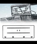 Kemimoto Cfmoto Uforce 1000/XL 2019-25 2-IN-1 Vented Rear Windshield W/sliding. Fixed Price $89.99.
