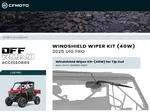 Cf Moto Oem U10 Pro Windshield Wiper Kit For Tip Out 5HYV-800600-6000. Fixed Price $429.99.