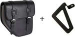 Custom Acces Ibiza Saddlebag W/base Plate + Support - Left Black Motorcycle. Fixed Price $64.95.
